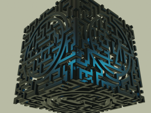 3D MODEL STL FILE CUBE LABIRINT 3D 프린트 모델