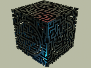 3D MODEL STL FILE CUBE LABIRINT 3D 프린트 모델