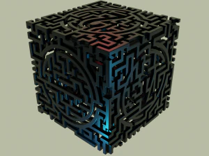3D MODEL STL FILE CUBE LABIRINT 3D Print Model