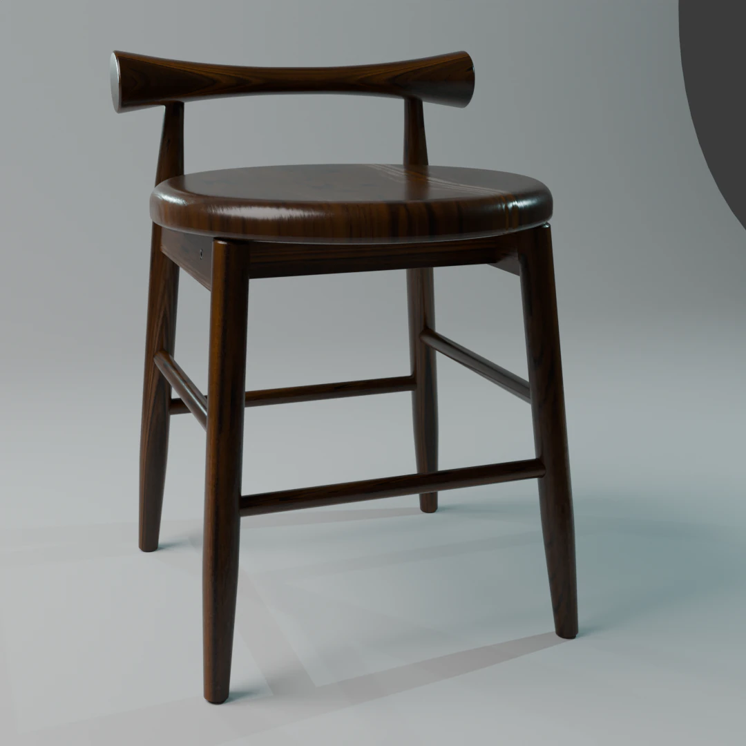 나무 의자 3D 모델 .c4d .max .obj .3ds .fbx .stl .blend 