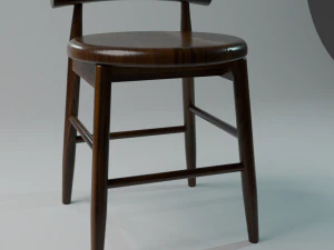 나무 의자 3D 모델