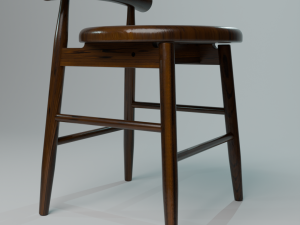 Wooden stool Model 3D