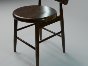 Wooden stool Model 3D