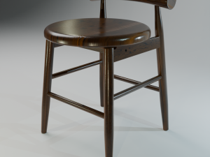 Wooden stool Model 3D