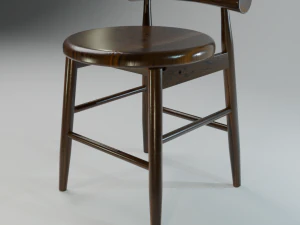 나무 의자 3D 모델