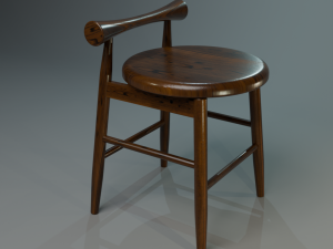 Wooden stool Model 3D