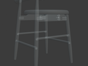 Wooden stool Model 3D