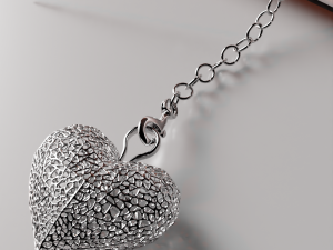 Keychain with a heart 3D print model 3D print model 3D Print Model