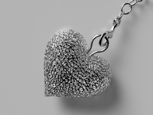 Keychain with a heart 3D print model 3D print model 3D Print Model