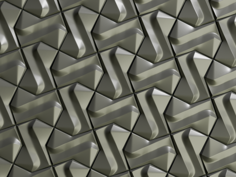 Modular Geometric Wall Panel Decorative 3D Tile 3Dプリントモデル