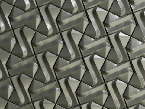 Modular Geometric Wall Panel Decorative 3D Tile 3D Print Model