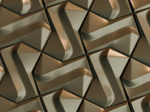 Modular Geometric Wall Panel Decorative 3D Tile 3D 打印模型