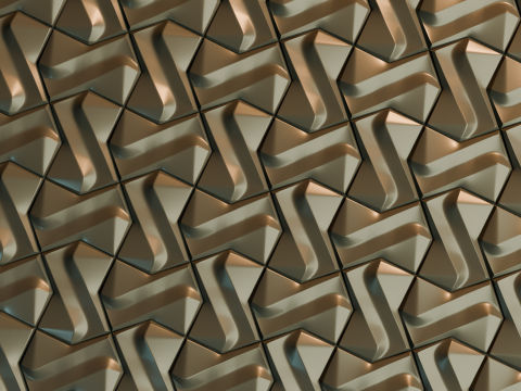 Modular Geometric Wall Panel Decorative 3D Tile 3D 打印模型