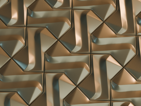 Modular Geometric Wall Panel Decorative 3D Tile 3D 打印模型