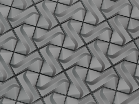 Modular Geometric Wall Panel Decorative 3D Tile 3D 打印模型