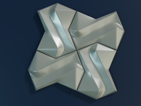 Modular Geometric Wall Panel Decorative 3D Tile 3D 打印模型