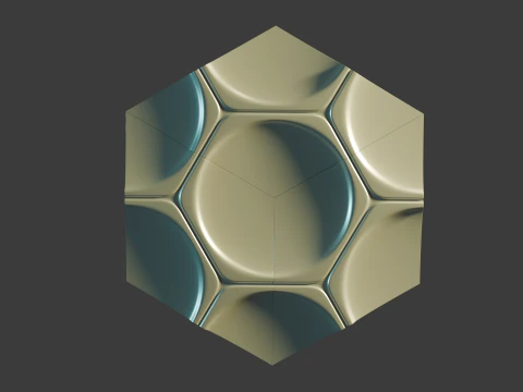 Modular Geometric Wall Panel Decorative 3D Tile 3D Print Model