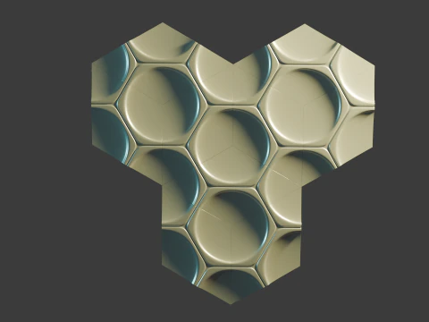 Modular Geometric Wall Panel Decorative 3D Tile 3D Print Model