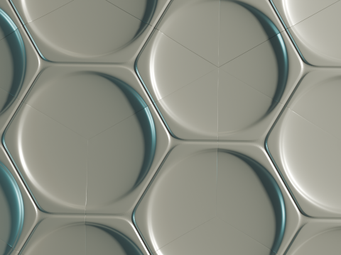 Modular Geometric Wall Panel Decorative 3D Tile Model Cetak 3D