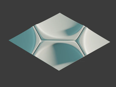 Modular Geometric Wall Panel Decorative 3D Tile 3D Print Model