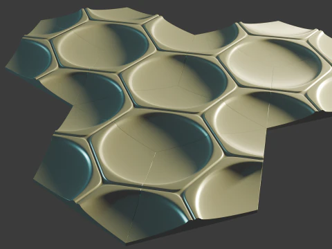 Modular Geometric Wall Panel Decorative 3D Tile 3D Print Model