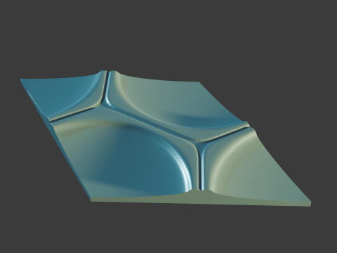 Modular Geometric Wall Panel Decorative 3D Tile 3D Print Model