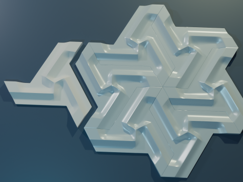 Modular Geometric Wall Panel Decorative 3D Tile 3D Print Model