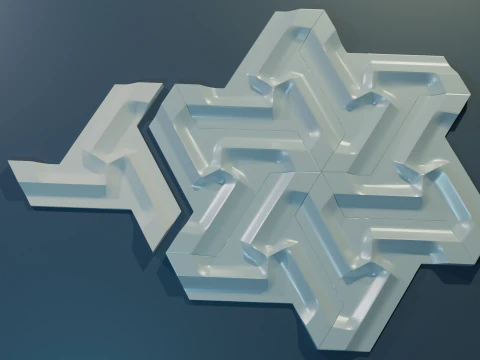 Modular Geometric Wall Panel Decorative 3D Tile 3D Print Model
