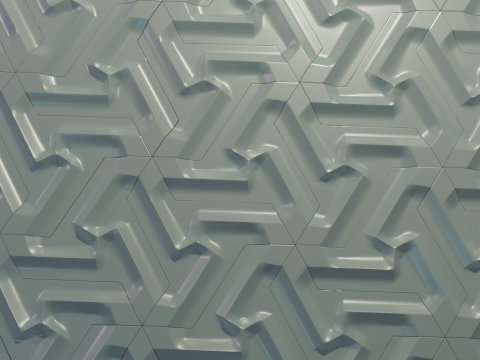 Modular Geometric Wall Panel Decorative 3D Tile 3D Print Model