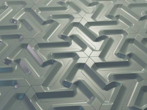 Modular Geometric Wall Panel Decorative 3D Tile 3D Print Model