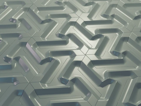 Modular Geometric Wall Panel Decorative 3D Tile 3D Print Model