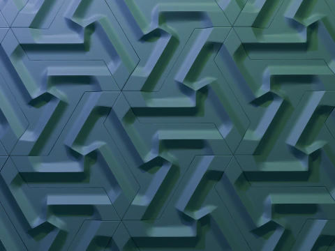 Modular Geometric Wall Panel Decorative 3D Tile 3D Print Model