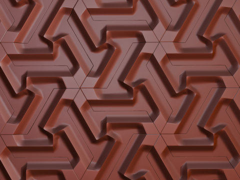 Modular Geometric Wall Panel Decorative 3D Tile 3D Print Model