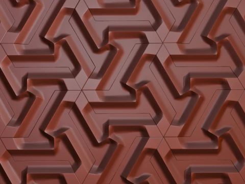 Modular Geometric Wall Panel Decorative 3D Tile 3D Print Model