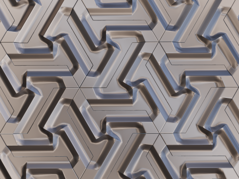 Modular Geometric Wall Panel Decorative 3D Tile 3D Print Model