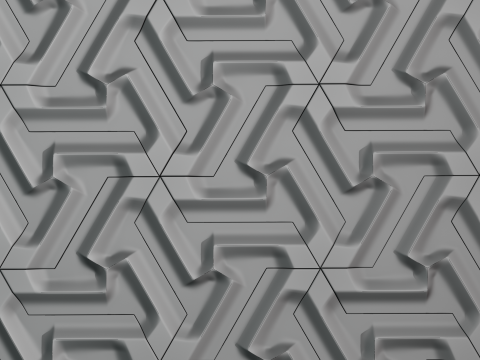 Modular Geometric Wall Panel Decorative 3D Tile 3D Print Model