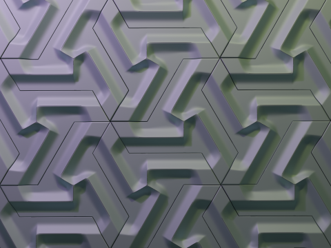 Modular Geometric Wall Panel Decorative 3D Tile 3D Print Model