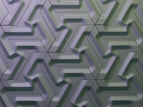 Modular Geometric Wall Panel Decorative 3D Tile 3D Print Model