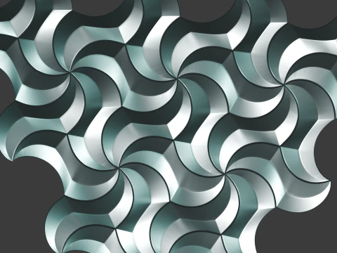 Modular Geometric Wall Panel 25 Decorative 3D Tile 3D Print Model