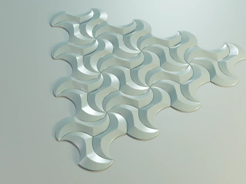 Modular Geometric Wall Panel 25 Decorative 3D Tile 3D Print Model