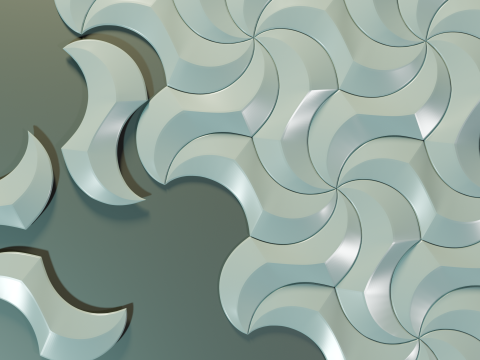 Modular Geometric Wall Panel 25 Decorative 3D Tile 3D 打印模型