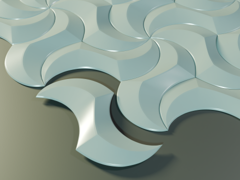 Modular Geometric Wall Panel 25 Decorative 3D Tile 3D 打印模型