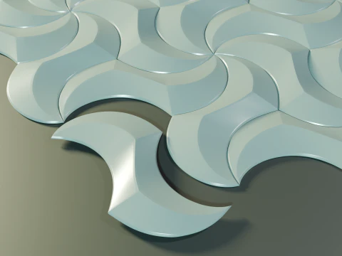 Modular Geometric Wall Panel 25 Decorative 3D Tile 3D Print Model