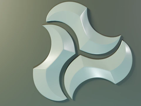 Modular Geometric Wall Panel 25 Decorative 3D Tile 3D Print Model