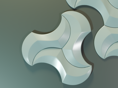 Modular Geometric Wall Panel 25 Decorative 3D Tile 3D 打印模型