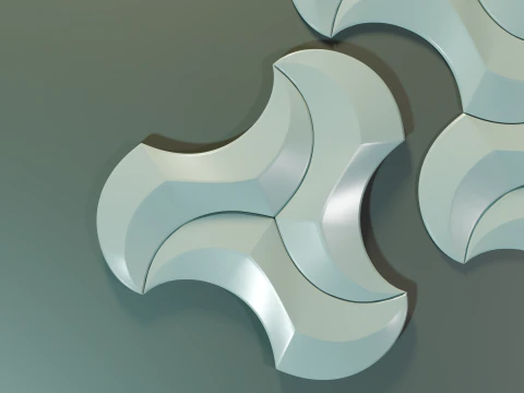 Modular Geometric Wall Panel 25 Decorative 3D Tile 3D Print Model