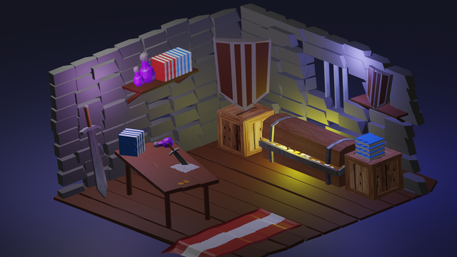 The robbers lair 3D Model .c4d .max .obj .3ds .fbx .stl .blend 