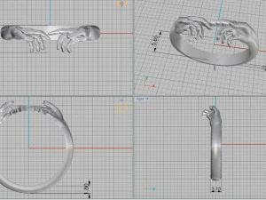 Hand Of God Ring Giving Life To Adam 3D print model 3D Print Model