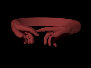 Hand Of God Ring Giving Life To Adam 3D print model 3D Print Model