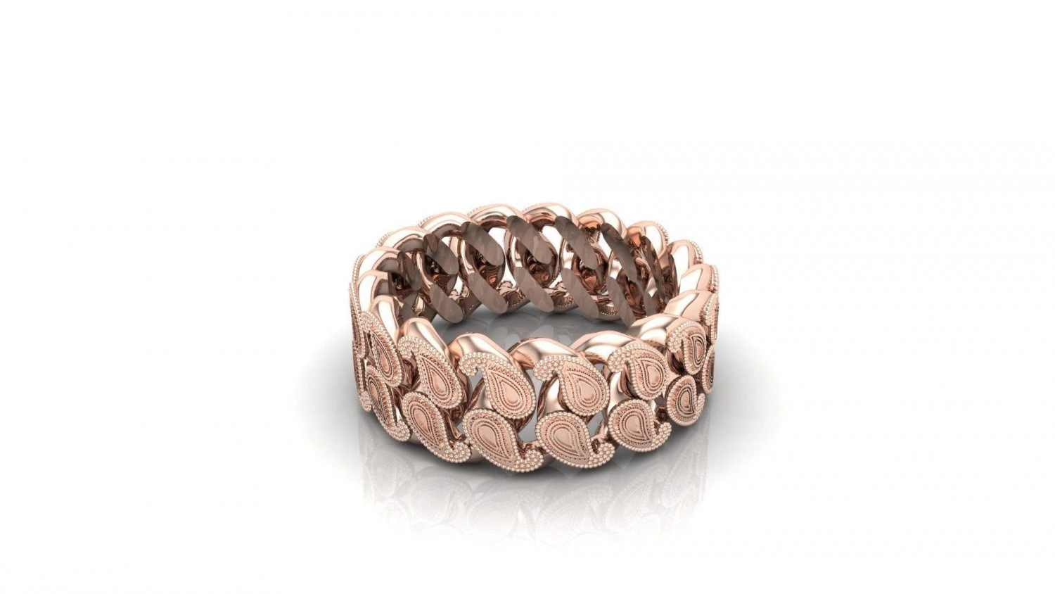 Cuban Link Paisley Ring Top very big sale 3D print model 3D Print Model .c4d .max .obj .3ds .fbx .stl .blend 